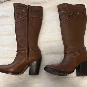 Brown Leather Women's Boots